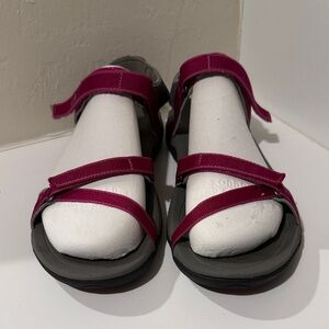 Teva Women's Open-Toe Sandals in Magenta Straps with Gray Footbed